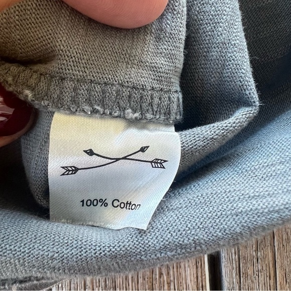 Rylee + Cru Ocean Waves T-Shirt Dress Gray White Short Sleeve Small NWT - Picture 9 of 10